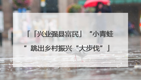 「兴业强县富民」“小青蛙”跳出乡村振兴“大步伐”