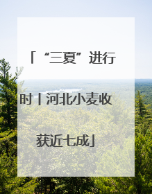 “三夏”进行时丨河北小麦收获近七成