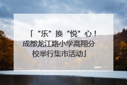 “乐”换“悦”心！成都龙江路小学高翔分校举行集市活动