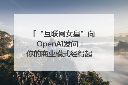 “互联网女皇”向OpenAI发问：你的商业模式经得起价格战考验么？