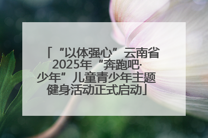 “以体强心”云南省2025年“奔跑吧·少年”儿童青少年主题健身活动正式启动