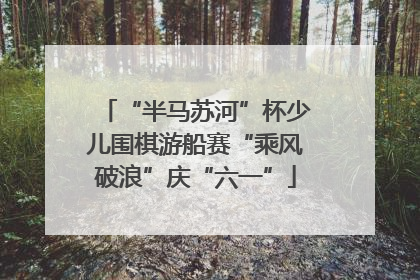 “半马苏河”杯少儿围棋游船赛“乘风破浪”庆“六一”