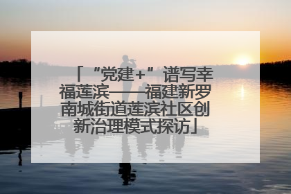 “党建+”谱写幸福莲滨——福建新罗南城街道莲滨社区创新治理模式探访