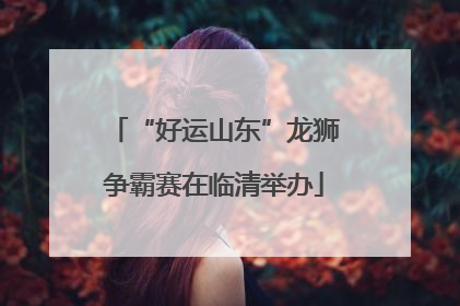 “好运山东”龙狮争霸赛在临清举办