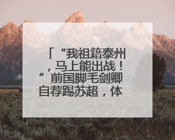 “我祖籍泰州，马上能出战！”前国脚毛剑卿自荐踢苏超，体育局回应