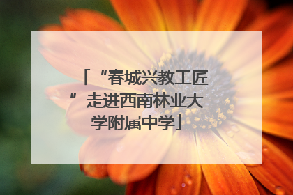 “春城兴教工匠”走进西南林业大学附属中学