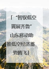 “智驭低空 翼展齐鲁” 山东移动助推低空经济蓄势腾飞
