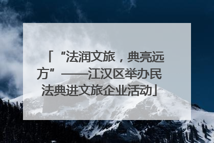 “法润文旅，典亮远方”——江汉区举办民法典进文旅企业活动