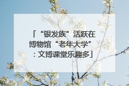 “银发族”活跃在博物馆“老年大学”：文博课堂乐趣多