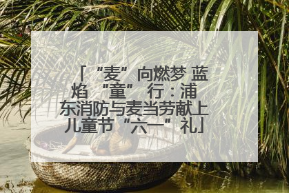 “麦”向燃梦 蓝焰 “童” 行：浦东消防与麦当劳献上儿童节“六一”礼
