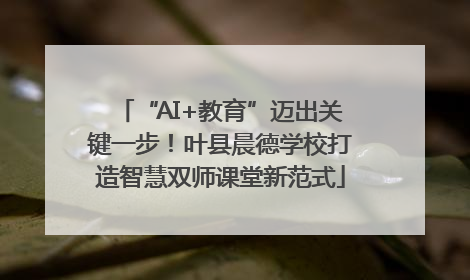 “AI+教育”迈出关键一步！叶县晨德学校打造智慧双师课堂新范式