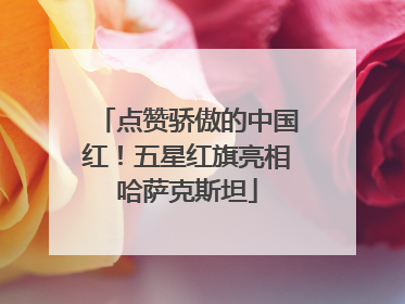 点赞骄傲的中国红！五星红旗亮相哈萨克斯坦