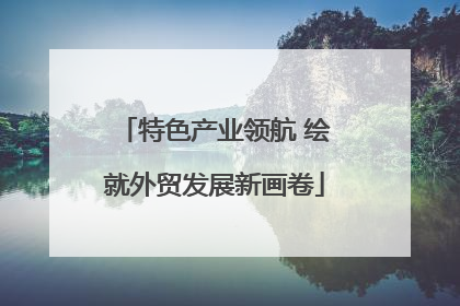 特色产业领航 绘就外贸发展新画卷