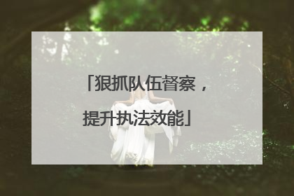 狠抓队伍督察，提升执法效能