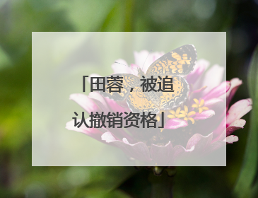 田蓉，被追认撤销资格