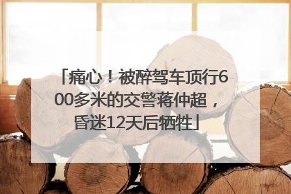 痛心！被醉驾车顶行600多米的交警蒋仲超，昏迷12天后牺牲