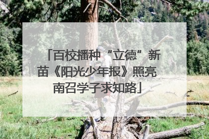 百校播种“立德”新苗《阳光少年报》照亮南召学子求知路