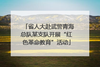 省人大赴武警青海总队某支队开展“红色革命教育”活动