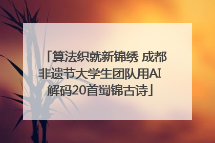 算法织就新锦绣 成都非遗节大学生团队用AI解码20首蜀锦古诗