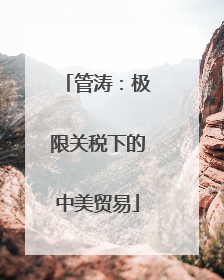 管涛：极限关税下的中美贸易