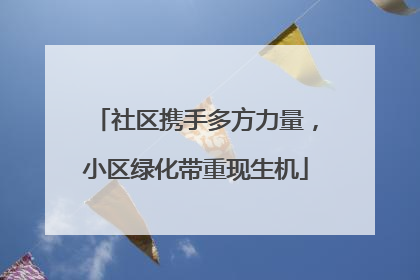 社区携手多方力量，小区绿化带重现生机