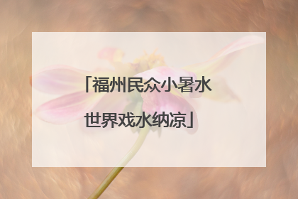 福州民众小暑水世界戏水纳凉