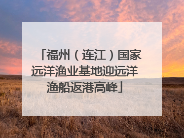 福州（连江）国家远洋渔业基地迎远洋渔船返港高峰