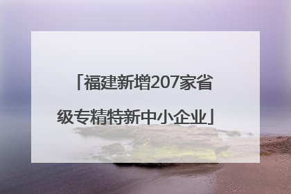福建新增207家省级专精特新中小企业