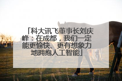 科大讯飞董事长刘庆峰：在成都，我们一定能更愉快、更有想象力地拥抱人工智能
