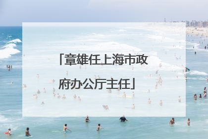 章雄任上海市政府办公厅主任