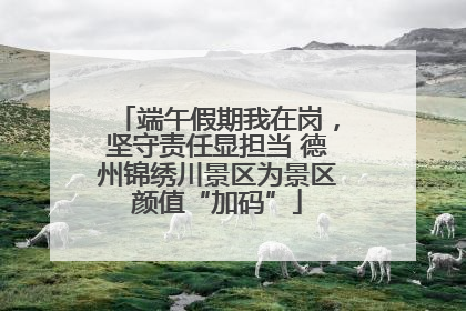端午假期我在岗，坚守责任显担当 德州锦绣川景区为景区颜值“加码”