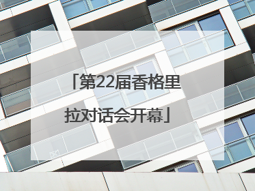 第22届香格里拉对话会开幕