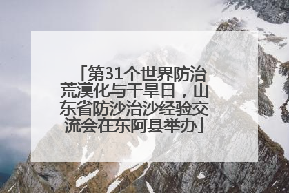 第31个世界防治荒漠化与干旱日，山东省防沙治沙经验交流会在东阿县举办