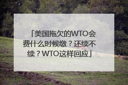 美国拖欠的WTO会费什么时候缴？还续不续？WTO这样回应