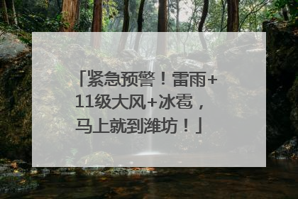 紧急预警！雷雨+11级大风+冰雹，马上就到潍坊！