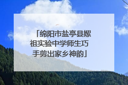 绵阳市盐亭县嫘祖实验中学师生巧手剪出家乡神韵