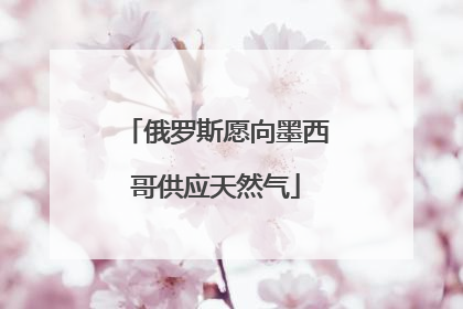 俄罗斯愿向墨西哥供应天然气