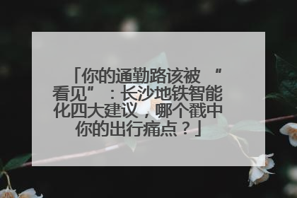 你的通勤路该被 “看见”：长沙地铁智能化四大建议，哪个戳中你的出行痛点？