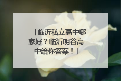 临沂私立高中哪家好？临沂明谷高中给你答案！