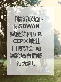 临沂联通国际SDWAN赋能第四届RCEP区域进口博览会 融媒跨境直播畅行无阻