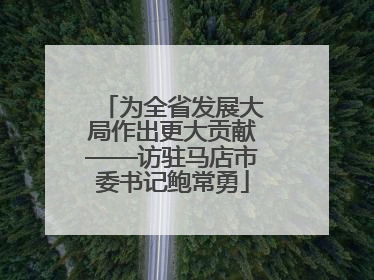 为全省发展大局作出更大贡献——访驻马店市委书记鲍常勇