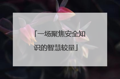 一场聚焦安全知识的智慧较量