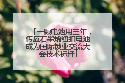 一颗电池用三年，传应石墨烯纽扣电池成为国际锁业交流大会技术标杆