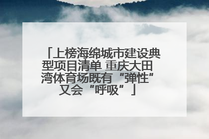 上榜海绵城市建设典型项目清单 重庆大田湾体育场既有“弹性”又会“呼吸”