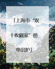 上海市“双十收藏家”榜单出炉