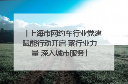 上海市网约车行业党建赋能行动开启 聚行业力量 深入城市服务