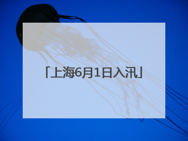 上海6月1日入汛