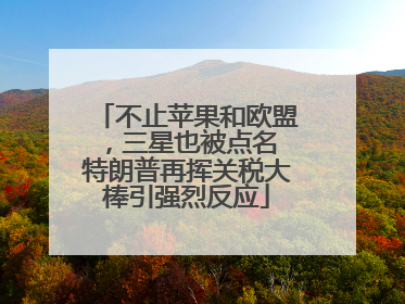 不止苹果和欧盟，三星也被点名 特朗普再挥关税大棒引强烈反应