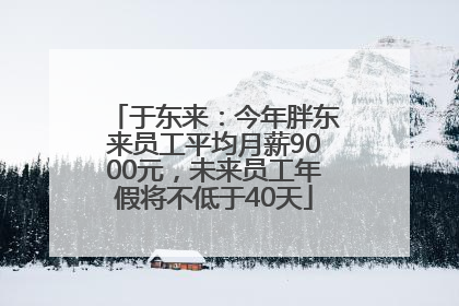 于东来：今年胖东来员工平均月薪9000元，未来员工年假将不低于40天