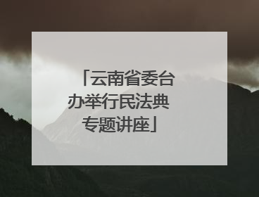 云南省委台办举行民法典专题讲座